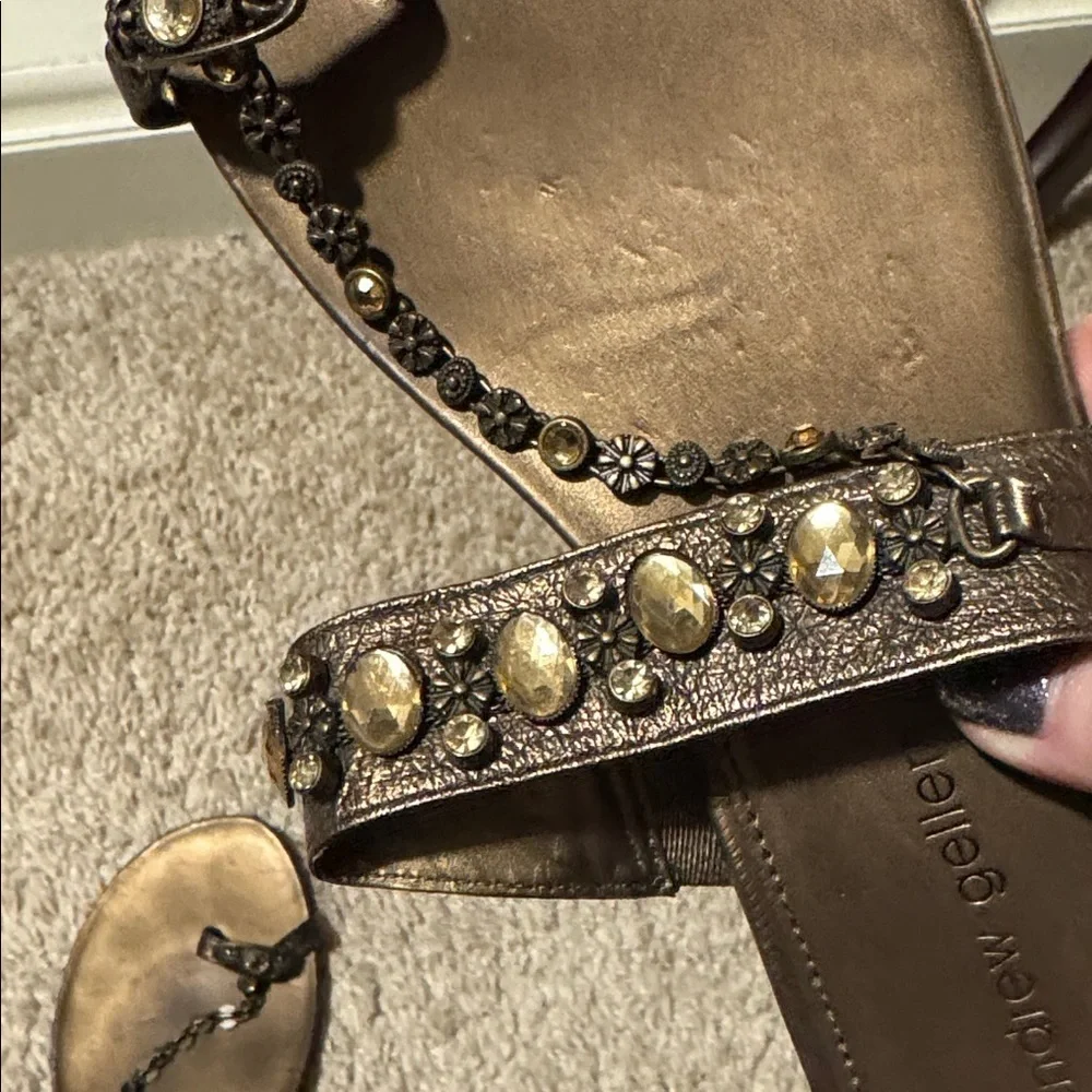 Andrew Geller Women's Metallic Sandals